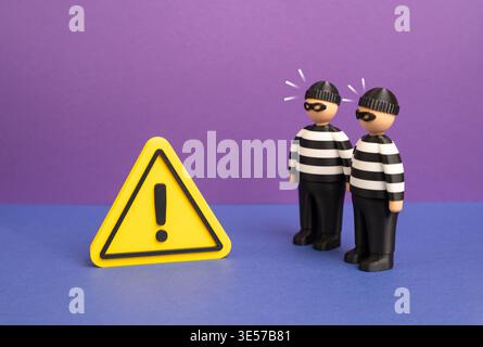 Criminals face new resistance as protection strengthens against fraudsters and hackers. Cybersecurity measures evolve. Risk prevention, system defense Stock Photo