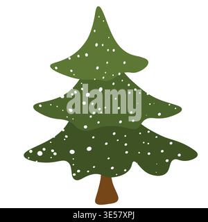Advent calendar. Christmas print. Christmas Tree with decorations and illuminations. Doodle Design for hiliday card, poster Stock Vector