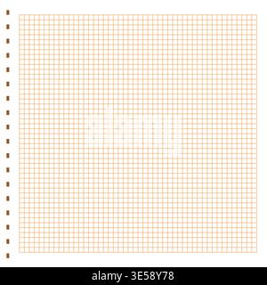 Grid paper. Lined sheet of abstract squared background with color graph. Geometric pattern for school, wallpaper, textures, notebook. Checkered blank Stock Vector