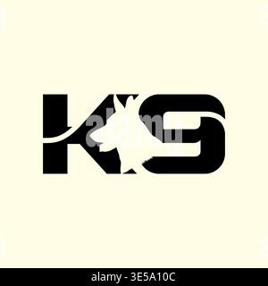 Modern K9 Dog Logo Stock Vector