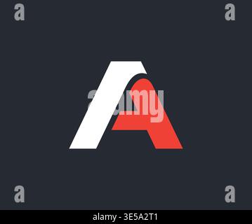 Modern Letter A Monogram Logo Design Stock Vector