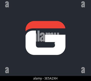 Modern Letter G Monogram Logo Design Stock Vector