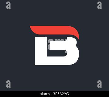 Modern Letter B Monogram Logo Design Stock Vector