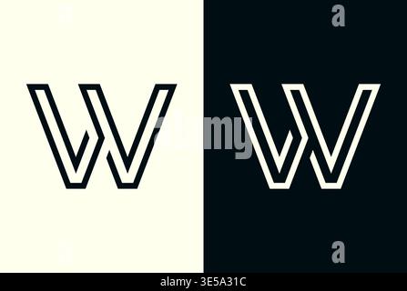 Professional W Alphabet Logo Design Stock Vector