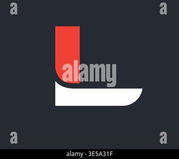 Modern Letter L Monogram Logo Design Stock Vector
