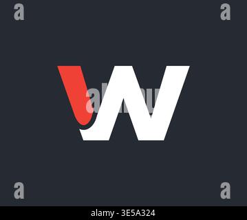 Modern Letter W Monogram Logo Design Stock Vector