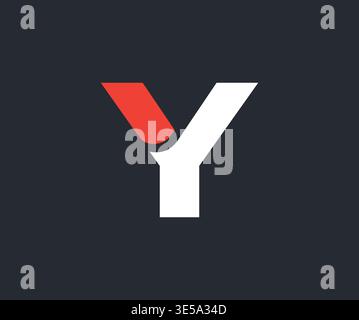 Modern Letter Y Monogram Logo Design Stock Vector