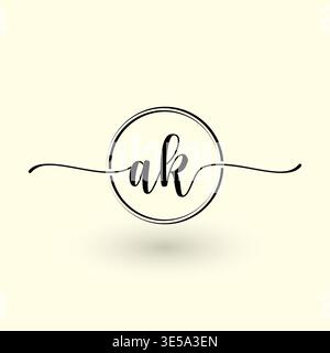 AR letter circle line logo Stock Vector