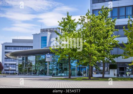 Headquater of SAP company in Walldorf, Germany. Global German multinational software company Stock Photo