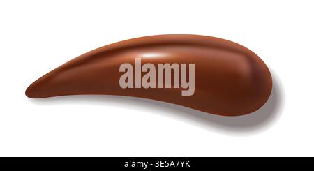 Chocolate drop splash, syrup flow and glossy cocoa Stock Vector
