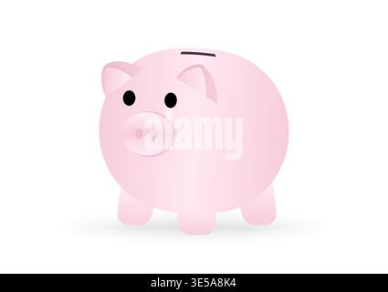 Piggy Bank. Growing Money, Saving and Investment Concept. Vector Illustration. Stock Vector