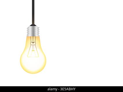 Light Bulb. Vector Illustration Isolated on White Background. Stock Vector