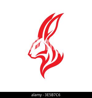 Professional Animal Rabbit Logo Vector Stock Vector