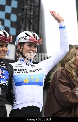Dutch Demi Vollering of FDJ United-SUEZ pictured at the start of the ...