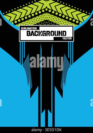 Abstract sport jersey design with dynamic geometric lines and grunge texture, modern pattern suitable for sublimation printing, team uniforms, esports Stock Vector
