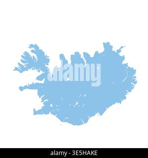 Map of Iceland, sign silhouette. World Map Globe. Vector Illustration isolated on transparent background. Europe continent Stock Vector