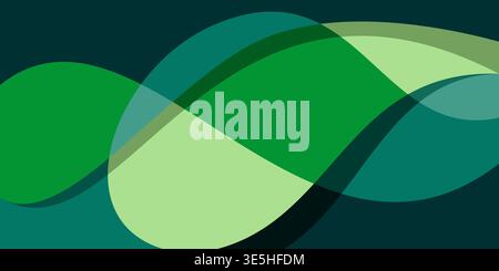 Abstract Background With Elegant Green Color Design Vector Template. Good For Modern Website, Wallpaper, Cover Design Stock Vector