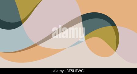 Minimal geometric background Vector. Fluid elements For Cover Design. Dynamic shapes composition Stock Vector