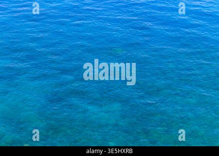 Blue water texture background. Surface of the sea Stock Photo