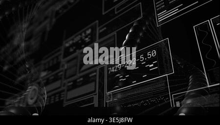 Displaying centered translucent HUD showing 7429-222-5 Stock Photo