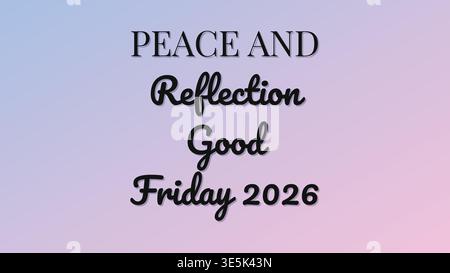 Peace Reflection Good Friday Spiritual 2026 Stock Vector