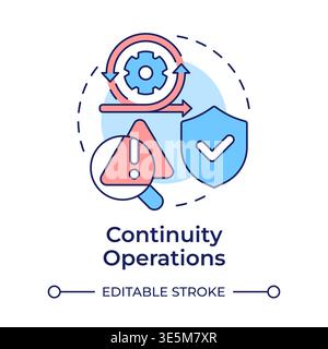 Continuity operations multi color concept icon Stock Vector