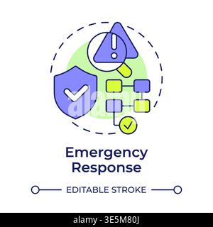 Emergency response multi color concept icon Stock Vector