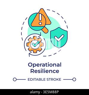 Operational resilience multi color concept icon Stock Vector