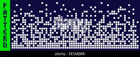 Pixel art white dissolve scattered pattern. Stock Vector