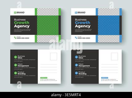 Creative corporate business postcard EDDM design template. Printable design for event card, greeting card and invitation template. Stock Vector