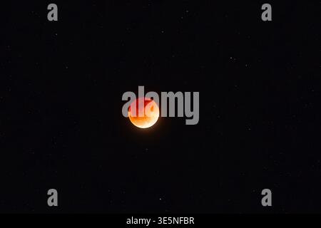 Eclips at the southern hemisphere in September 2025, Mahe Seychelles Stock Photo