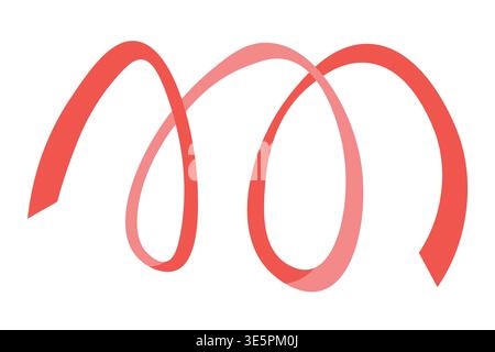 Pink flat ribbons isolated on white background. Ribbon banner vector illustration. Holiday lace Stock Vector