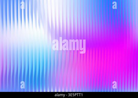 Ribbed glass texture with gradient effect. Abstract vertical striped pattern. Glass surface features fluted waves and premium futuristic aesthetic Stock Vector