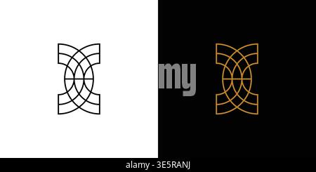 unique and modern letter DC initials logo design Stock Vector