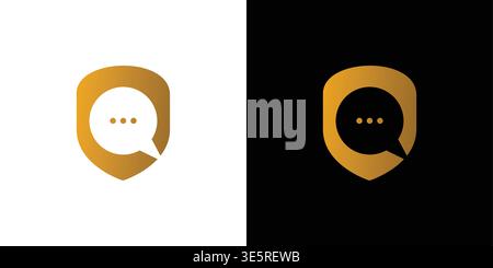 unique and modern talk guarantee logo design Stock Vector