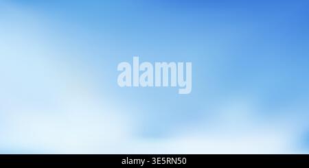 Blue sky background with rays of light. Summer bright vector sunny cloud gradient. Skyline abstract shine sunlight flare. Day heaven cloud burst Stock Vector