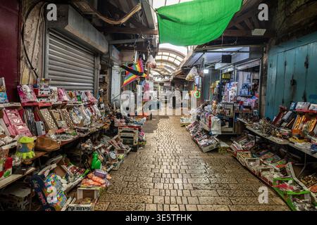 Street market in the Israeli town of Akko, Israel Stock Photo