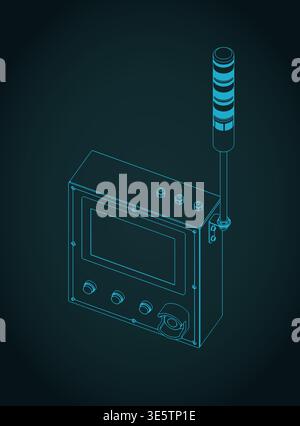 HMI - human machine interface line icon, outline symbol, vector ...