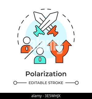 Polarization multi color concept icon Stock Vector
