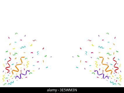 Colorful Confetti Background. Falling Confetti for Party, Birthday, Celebration or Anniversary. Vector Illustration on White Background. Stock Vector