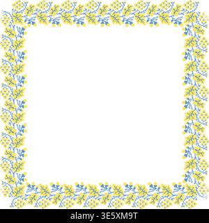 Vector illustration of Ukrainian ornament in ethnic floral style, identity, vyshyvanka, embroidery for print clothes, cross stitch ornament Stock Vector