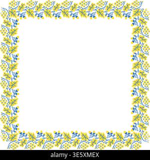 Vector illustration of Ukrainian ornament in ethnic floral style, identity, vyshyvanka, embroidery for print clothes, cross stitch ornament Stock Vector