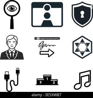 Social Media and Communication Icons Stock Vector