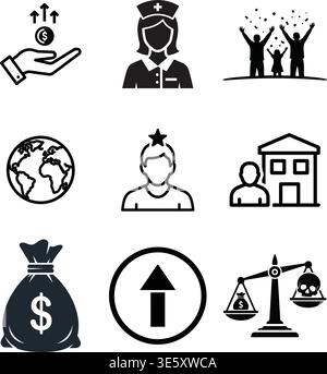 Tech and User Interface Symbols Stock Vector