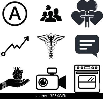 Music and Media Icons Stock Vector