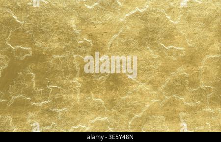 3d Gold leaf foil texture surface background Stock Photo
