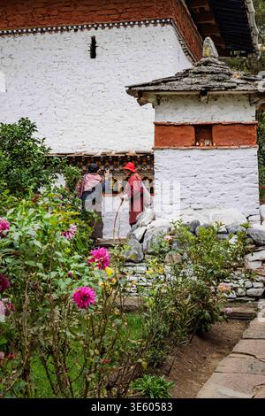 The Jowo Temple of Kyichu is one of the oldest temples in Bhutan Stock Photo