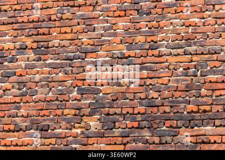 Background of the old red brick wall Stock Photo