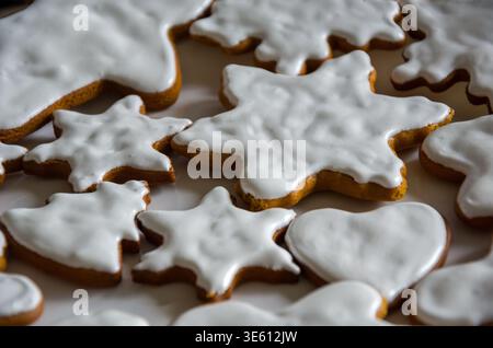 Festive Iced Gingerbread Cookies image Stock Photo