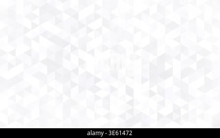 Abstract white background with silver effect. Light gray colour texture. Grey blue modern pattern. Gradient textur. Triangle patern. Triangular bg Stock Vector